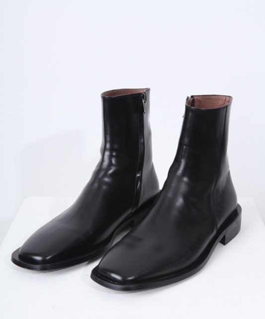 [밈더워드로브] MINIMAL Leather Wide-Sole Chelsea Boots