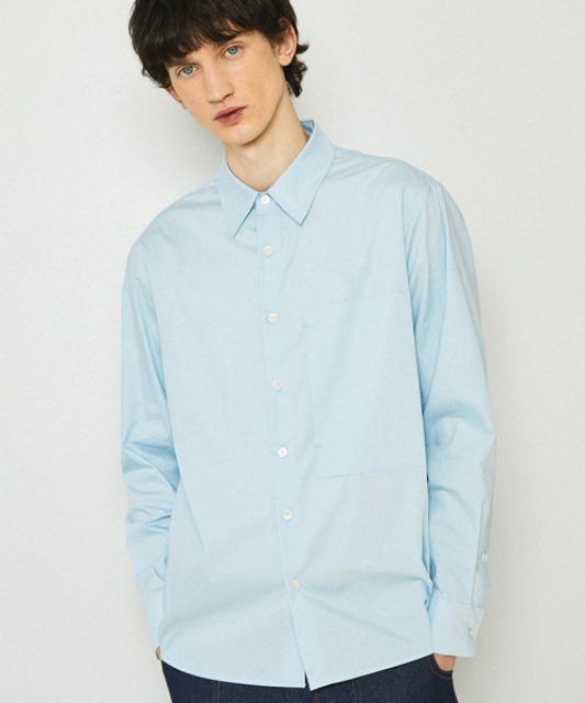 [밈더워드로브] SOLID Natural Cotton Shirt_Light Blue