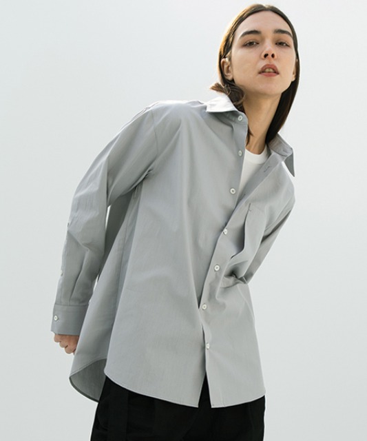 [밈더워드로브] SOLID Natural Cotton Shirt_Grey