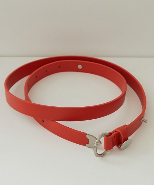 [알렌느] PINKYRED O-ring 2way leather belt(PA014)