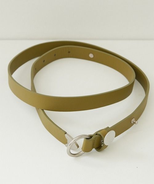 [알렌느] APPLEGREEN O-ring 2way leather belt(PA015)