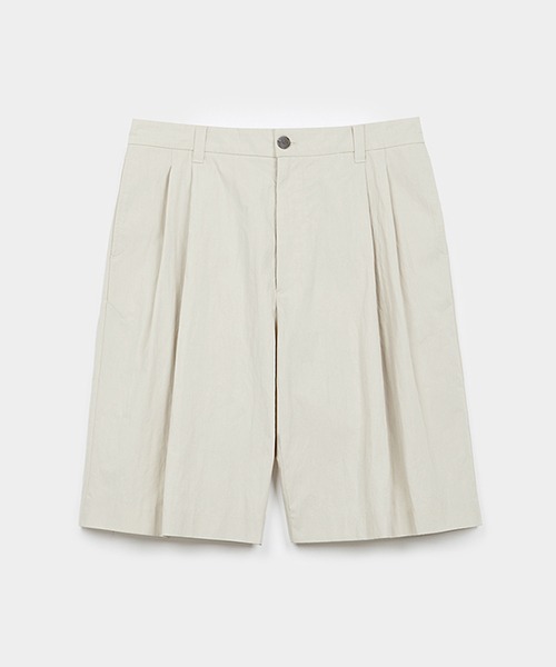 [소신] Crease Cotton Bermuda Pants - Ivory