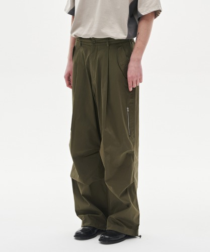 [노운] wide multi pants (khaki)
